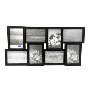 Mainstays 4x6 8-Opening Linear Gallery Collage Picture Frame, Black