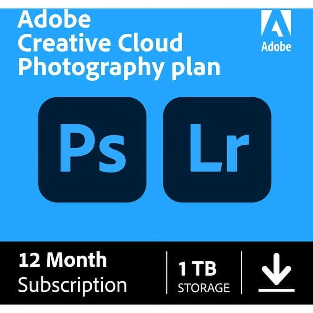 Creative Cloud Photography Plan 1TB storage Windows/macOS, 1 User. {242.99}