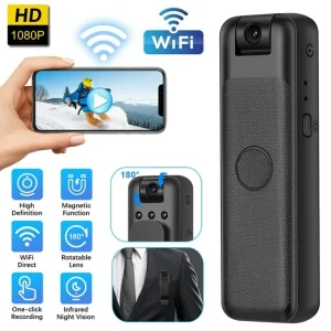 Portable 1080P WiFi Camera Police Body